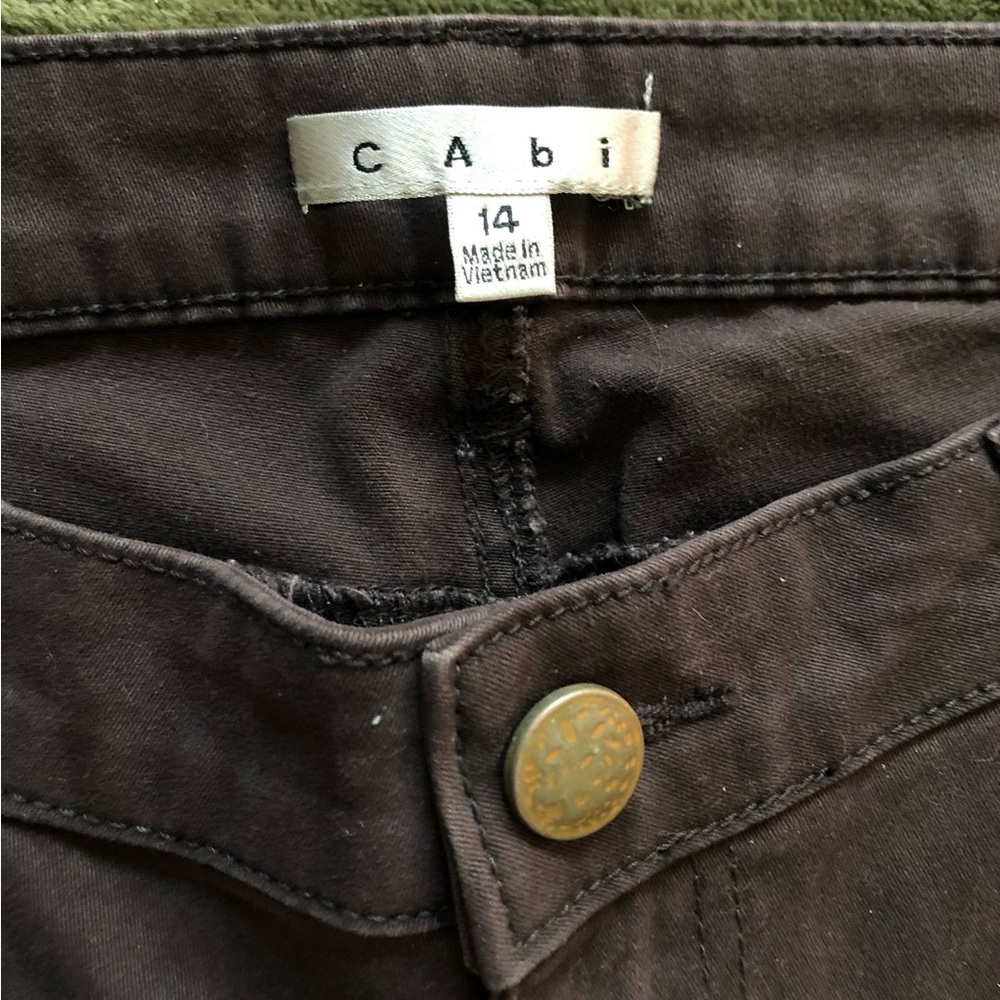 Cabi - vintage cargo jeans, soft, deep chocolate brown - Size 14 - new w/o tags